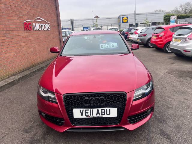 2011 Audi A4 2.0 A4 S LINE 211 TFSI Red 4dr Saloon