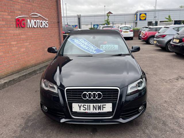 2011 Audi A3 2.0 TDI S Line AUTO Black 2dr Cabriolet
