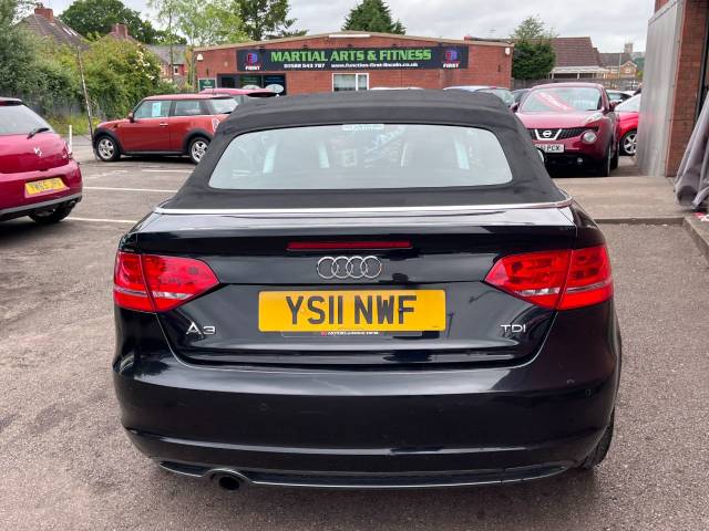 2011 Audi A3 2.0 TDI S Line AUTO Black 2dr Cabriolet