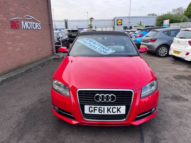 2011 Audi A3 2.0 TDI Sport Red 2dr Cabriolet, £35 TAX, 62 MPG
