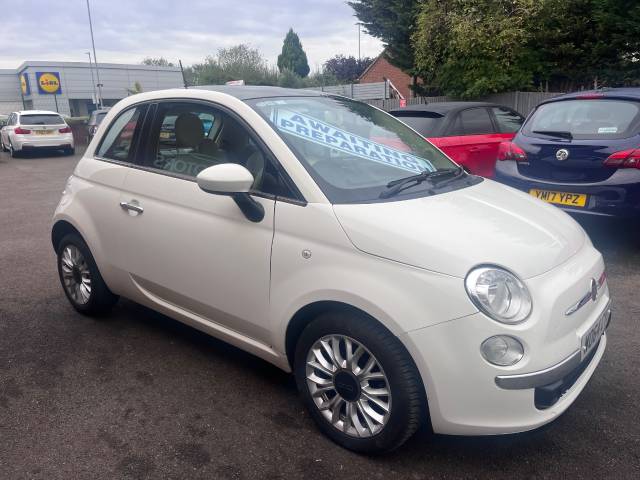 2015 Fiat 500 1.2 Lounge 3dr White 3dr Hatch, £35 TAX, 58 MPG,