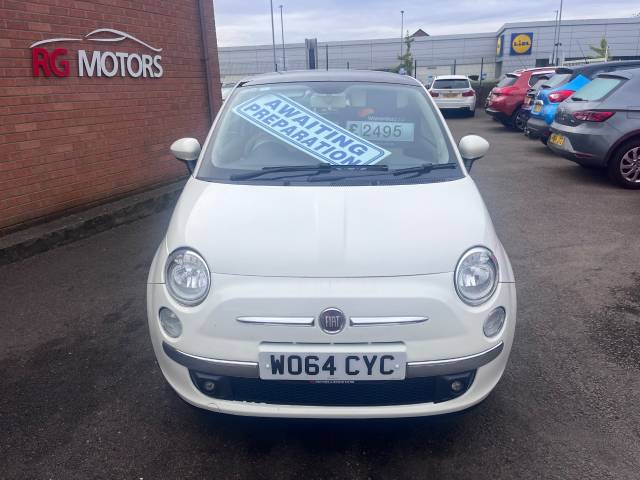 2015 Fiat 500 1.2 Lounge 3dr White 3dr Hatch, £35 TAX, 58 MPG,
