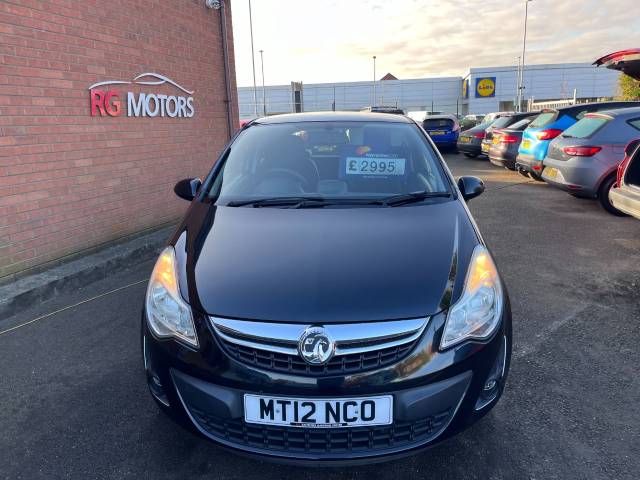 2012 Vauxhall Corsa 1.2 Active Black 3dr Hatch