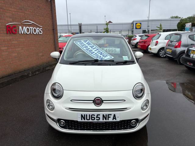 2015 Fiat 500 1.2 Lounge 3dr White 3dr Hatch, £20 Tax, 60 MPG,