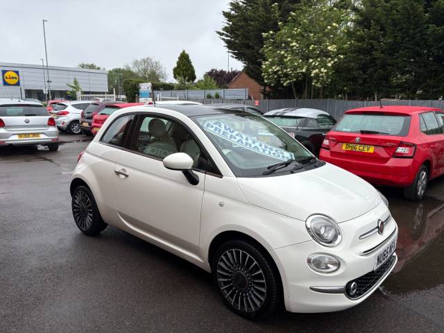 2015 Fiat 500 1.2 Lounge 3dr White 3dr Hatch, £20 Tax, 60 MPG,