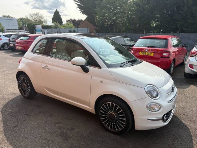 2015 Fiat 500 1.2 Lounge 3dr White 3dr Hatch, £20 Tax, 60 MPG,