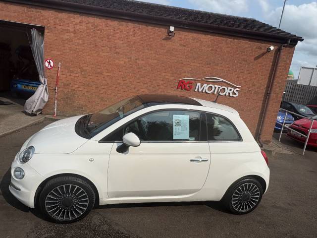 2015 Fiat 500 1.2 Lounge 3dr White 3dr Hatch, £20 Tax, 60 MPG,
